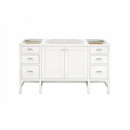 JAMES MARTIN VANITIES Addison 60in Single Vanity Cabinet, Glossy White E444-V60S-GW